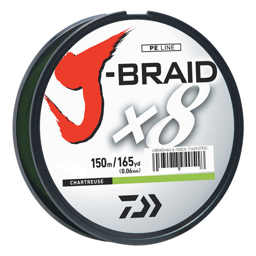 J-Braid 65lb Chartreuse 150m - GhillieSuitShop