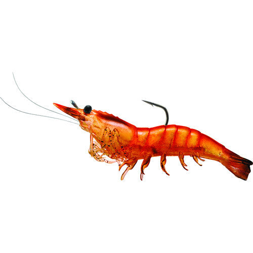 Rigged Shrimp Soft Plastic,pnk shrimp,1/0 - GhillieSuitShop