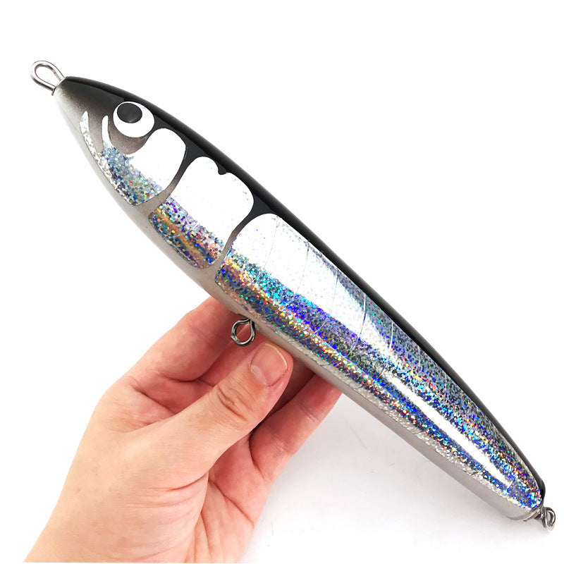 80g 90g Handmade Wood Fishing Lure Lure Sea Fishing Boat Fishing Pencil - Blue Force Sports