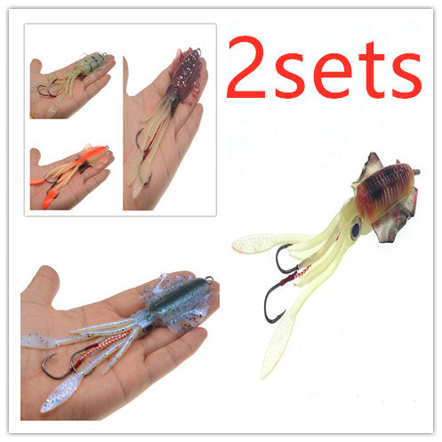 Leaded luminous imitation squid bait - Blue Force Sports