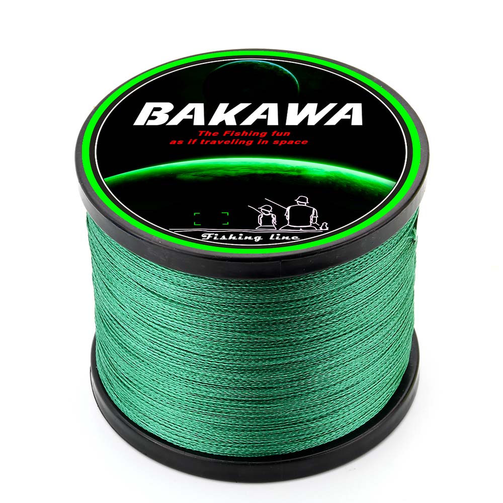 BAKAWA SuperPower 1000 4 Strand 18LB 80LB PE Braided Fishin - Blue Force Sports