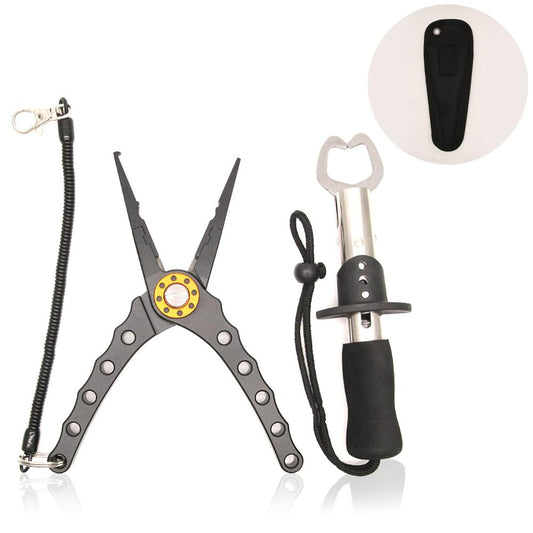 Stainless Steel Multifunctional Fishing Pliers Set Fish Lip Gripper SP
