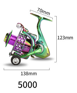 Colorful Top Quality Spinningwheel Reel High Speed 10-15Kg Drag Max Spool Cup Hole Ratio Wire Fishing Aluminium Vessel Gear H4A7