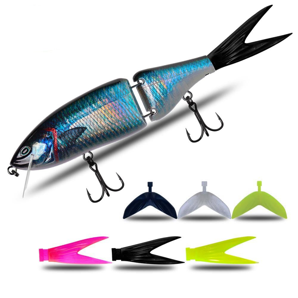 Luya Floating Multi-section Swimming Bait Raw Bait Hard Bait Bass Dog Bait - Blue Force Sports
