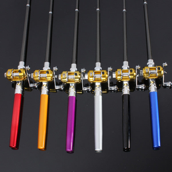 Portable Pocket Pen Shape Aluminum Alloy Fishing Rod Pole Reel Combos - GhillieSuitShop
