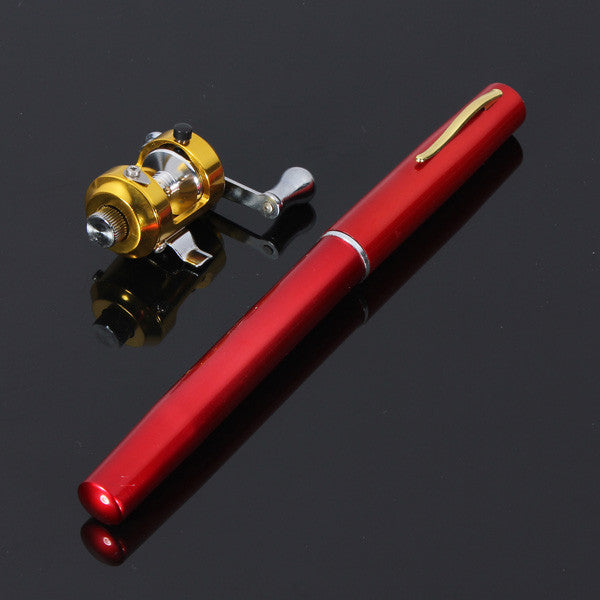 Portable Pocket Pen Shape Aluminum Alloy Fishing Rod Pole Reel Combos - GhillieSuitShop