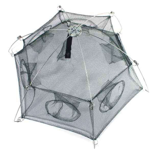 New Minnow Folded Fishing Trap Baits Cast Mesh Folding Fish Crab Nets - GhillieSuitShop