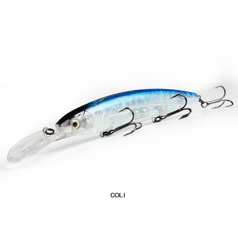 Luya Ma Mian Thick Long Tongue Deep Dive Floating Fake Bait 13cm28g - Blue Force Sports