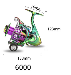 Colorful Top Quality Spinningwheel Reel High Speed 10-15Kg Drag Max Spool Cup Hole Ratio Wire Fishing Aluminium Vessel Gear H4A7