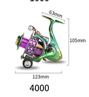 Colorful Top Quality Spinningwheel Reel High Speed 10-15Kg Drag Max Spool Cup Hole Ratio Wire Fishing Aluminium Vessel Gear H4A7