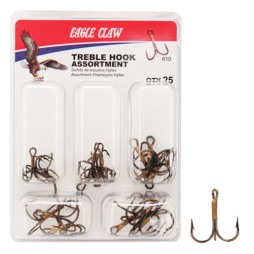Treble Hook Assortment Clam 25pcs - GhillieSuitShop