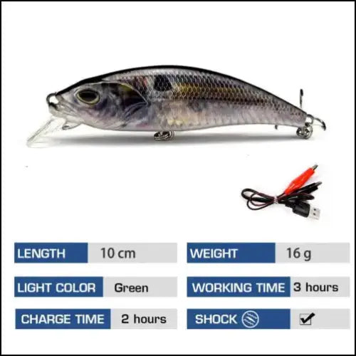Electric Bait Automatic Fishing Lure Rechargeable 16g 10cm