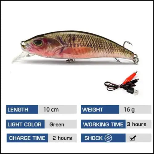 Electric Bait Automatic Fishing Lure Rechargeable 16g 10cm