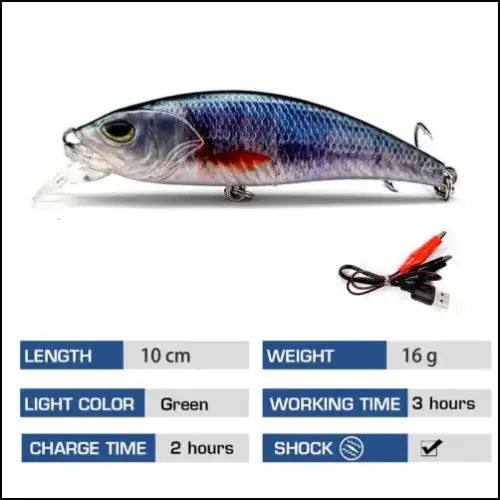 Electric Bait Automatic Fishing Lure Rechargeable 16g 10cm