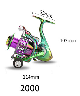Colorful Top Quality Spinningwheel Reel High Speed 10-15Kg Drag Max Spool Cup Hole Ratio Wire Fishing Aluminium Vessel Gear H4A7