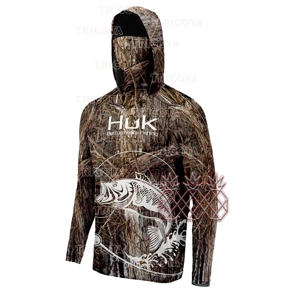 HUK Fishing Shirt Hooded Long Sleeve Shirts - XS