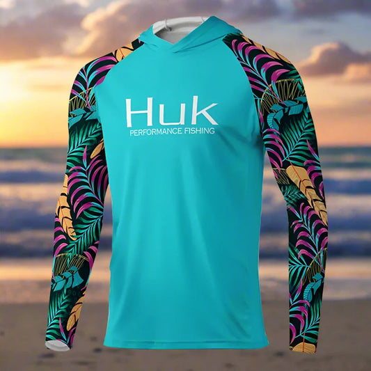 Long Sleeve Hooded Mens Fishing Shirt