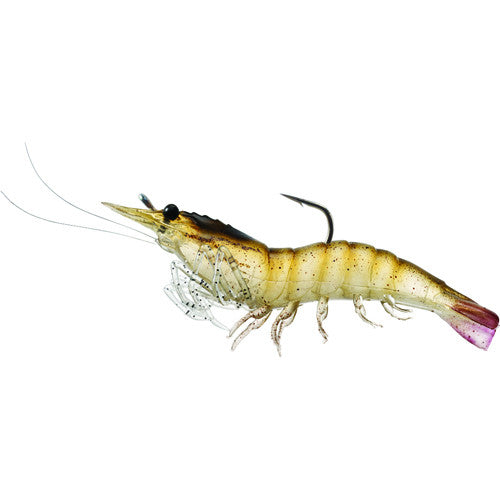 Rigged Shrimp Soft Plastic,Brn shrimp,2/0 - GhillieSuitShop