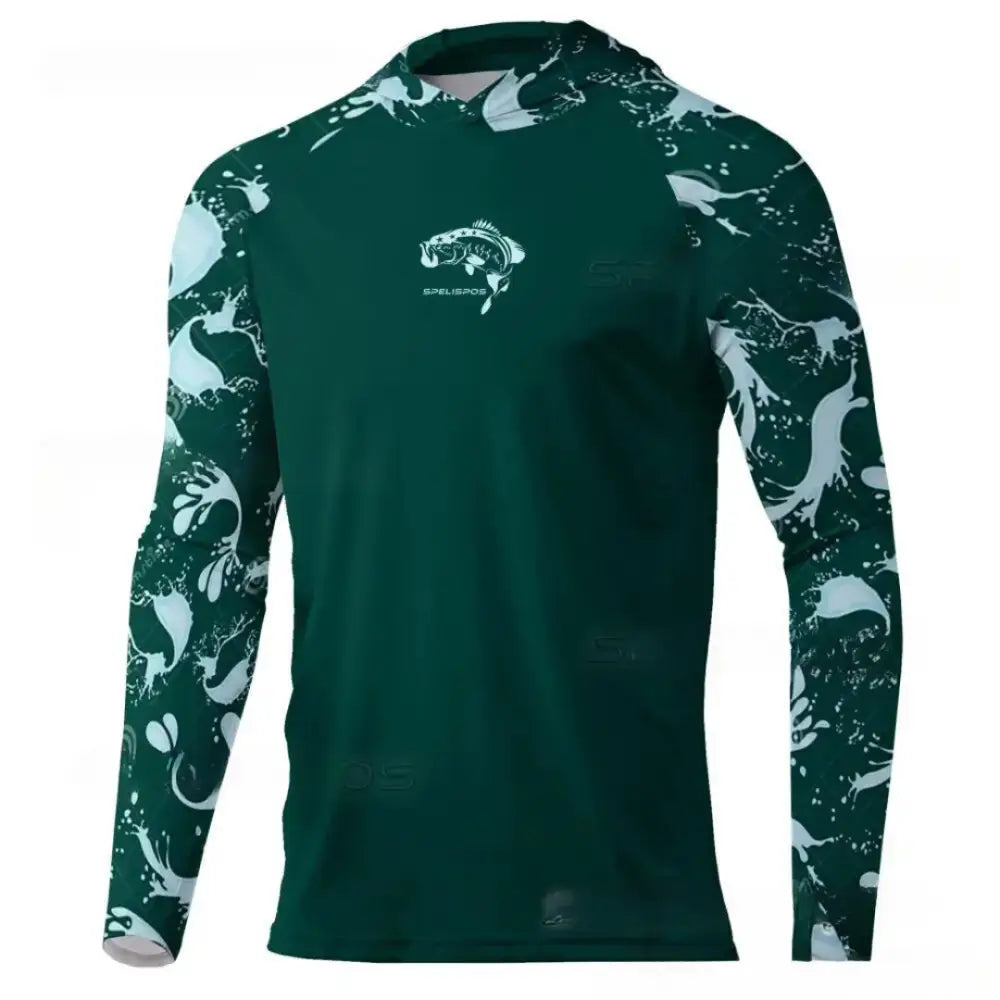 New Season Men’s Long Sleeve Hooded Tee - Water Splash